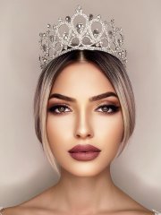 Kristal Taşlı Gelin Tacı