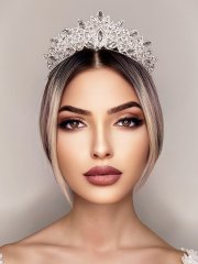 Kristal Taşlı Gelin Tacı
