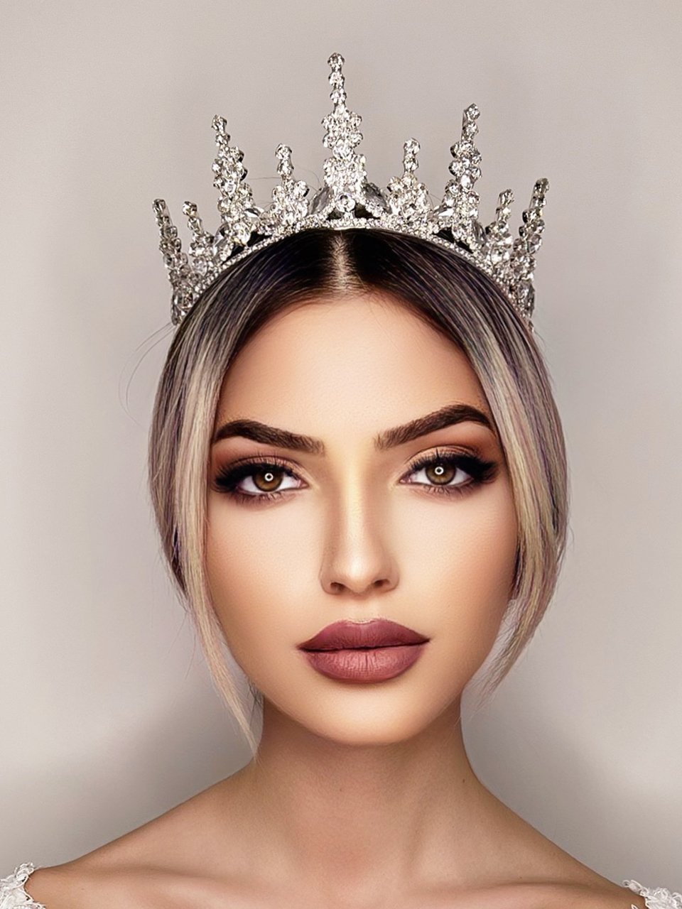 Prenses Model Kristal Gelin Tacı