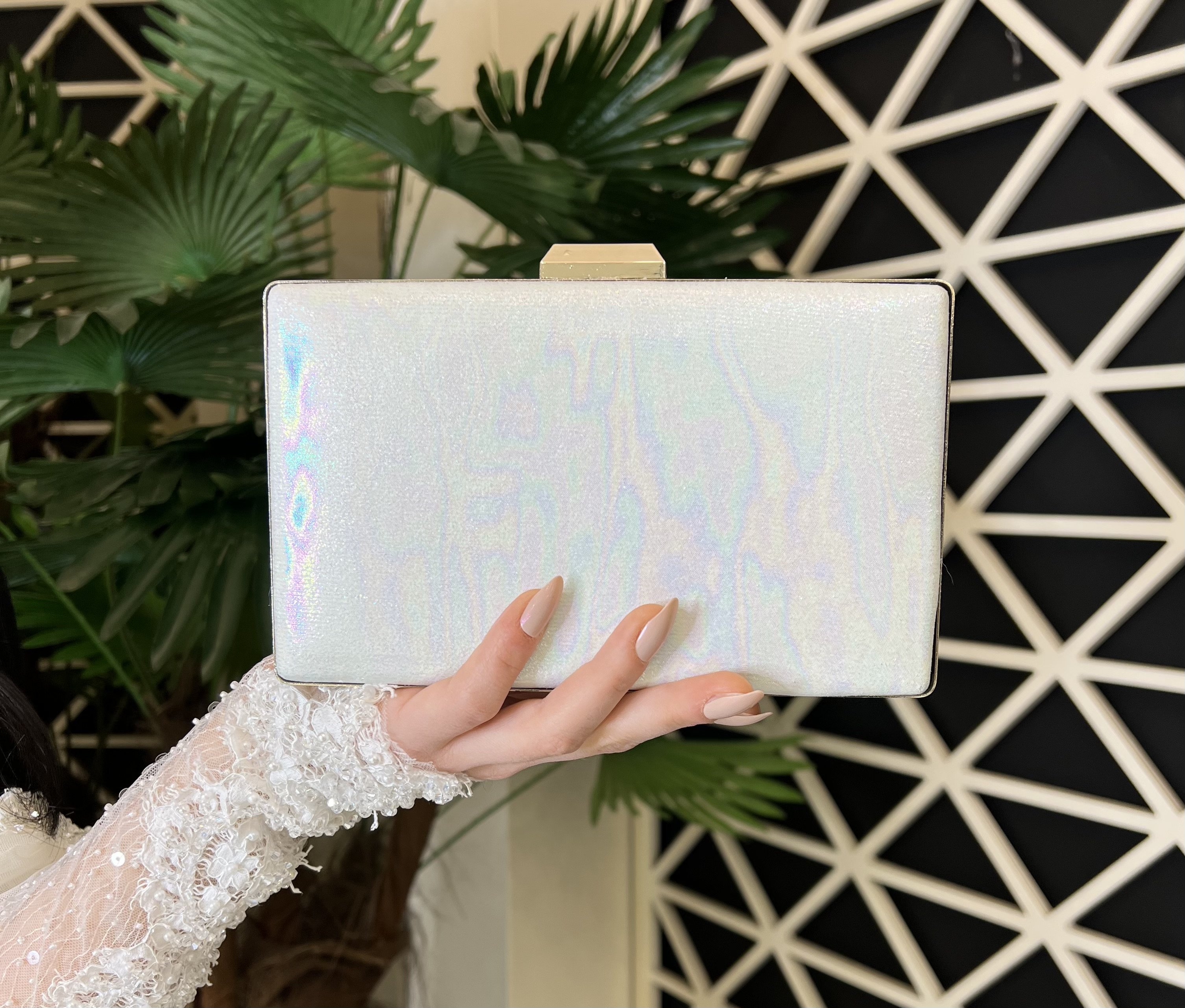 Hologram Işıltılı Gelin Abiye Çantası