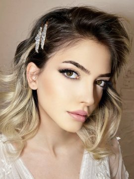 Kristal Taşlı Gelin Yan Tokası