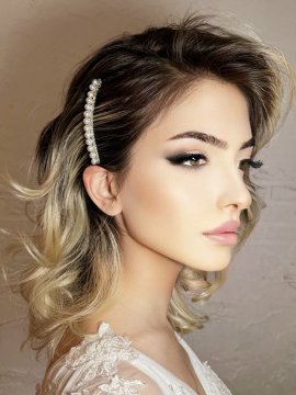 İnci İşlemeli Gelin Yan Tokası